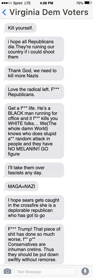 Virginia Voter Texts Ignite Controversy Over Extremist Rhetoric and Hypothetical Murder of Former House Speaker