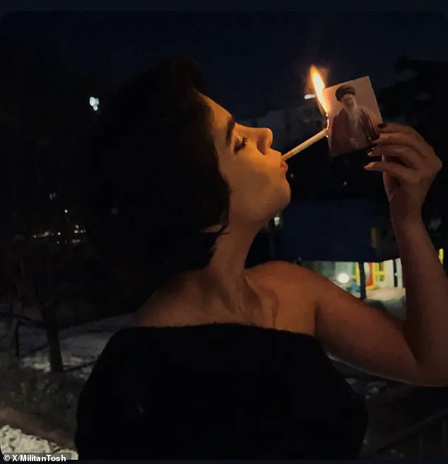 Privileged Access to Defiance: Iranian Women's Bold Act with Burning Portraits