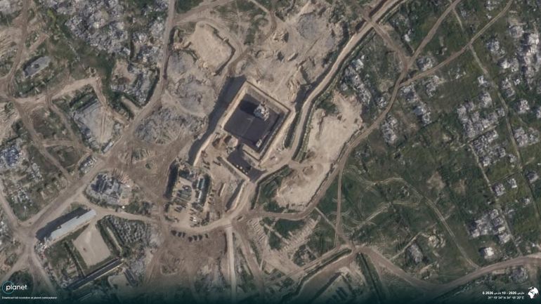 Satellite images reveal Israel expands military sites in Gaza while US reconstruction stalls.